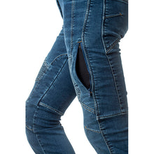 Cargar imagen en el visor de la galería, Pantalon moto mujer RAINERS Valentina-clear (vaquero/kevlar)