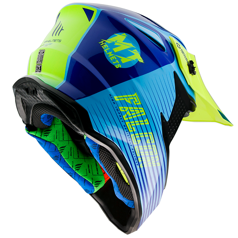 Casco MT HELMETS FALCON SYSTEM BRILLO (ROSA-AMARILLO FLUOR