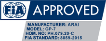 Cargar imagen en el visor de la galería, Casco Arai GP-7 FRP Auto FIA 8859-2015