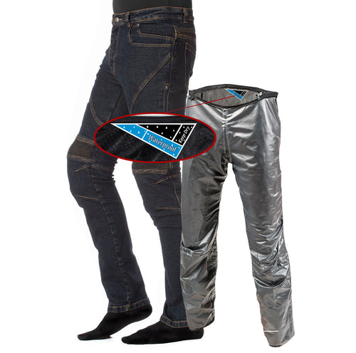 Pantalón moto verano RAINERS Thor (f. impermeable/ r. Kevlar)